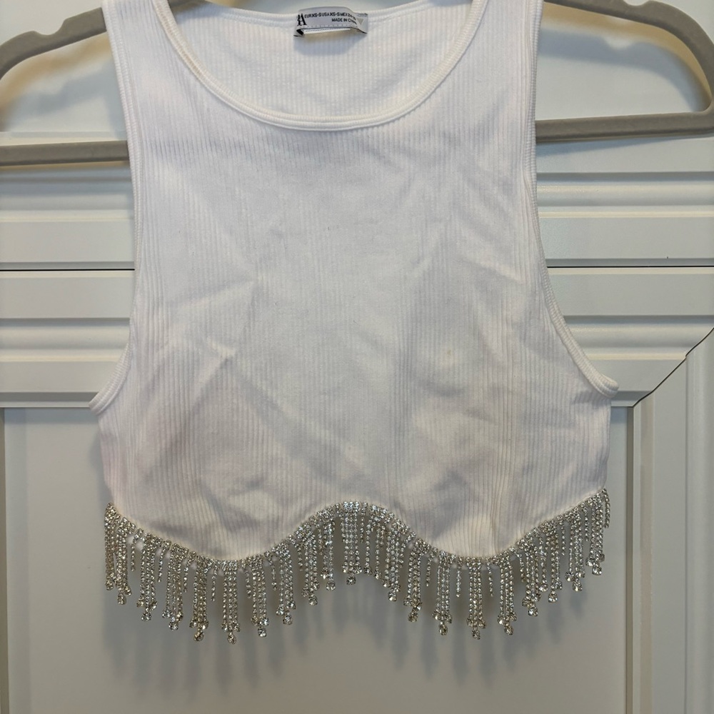 Zara Seamless Rhinestone Top - Picture 5 of 6